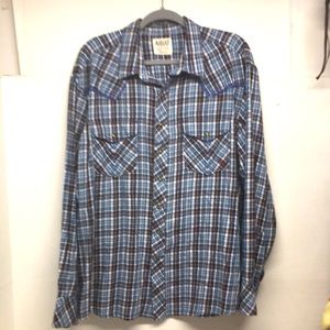 Ariat Retro Fit Western Plaid Men’s Shirt Size XXL/TTG